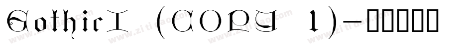 GothicI (COPY 1)字体转换